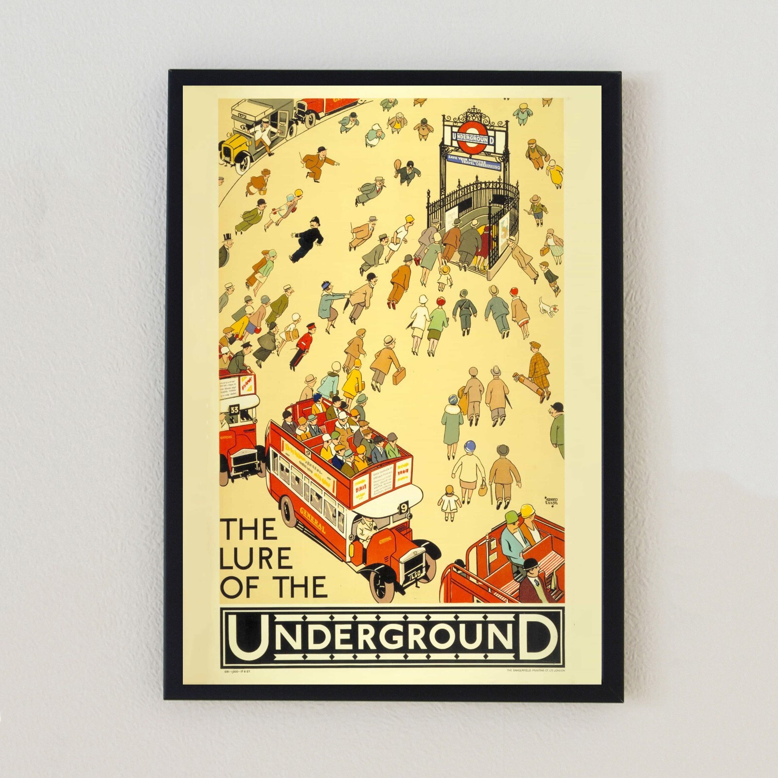 Lure Of The Underground London Travel Poster Retro Home Decor A4 Wall
