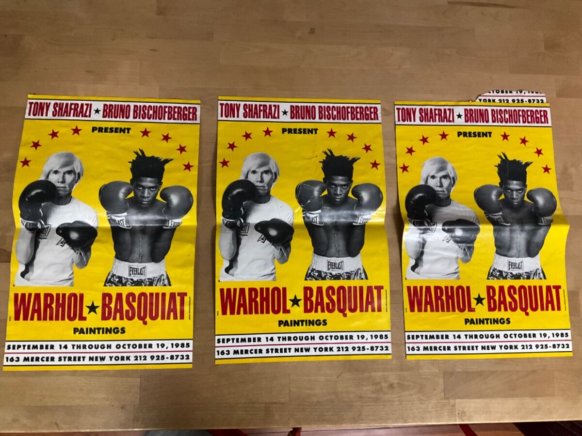 ANDY WARHOL JEAN MICHEL BASQUIAT RARE ORG 1985 LITHO PRINT ANDY WARHOL JEAN MICHEL BASQUIAT RARE ORG 1985 LITHO PRINT