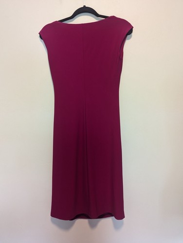 Lauren Ralph Lauren Magenta Draped Cap Sleeve Dress Size 4 - Picture 2 of 4