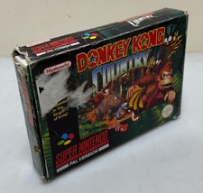 Donkey kong country game Super Nintendo SNES PAL boxed with manual works perfect