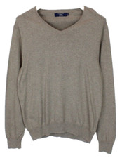 J. CREW Jumper Men's MEDIUM Pullover Cashmere Blend V-Neck Melange