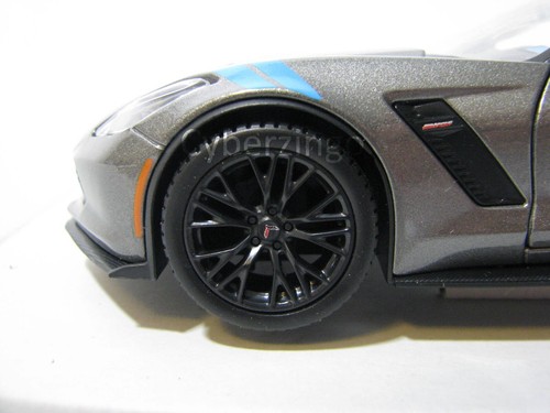 Chevy Corvette Grand Sport Maisto 2017 escala 1:24 gris modelo diecast auto nuevo - Imagen 8 de 12
