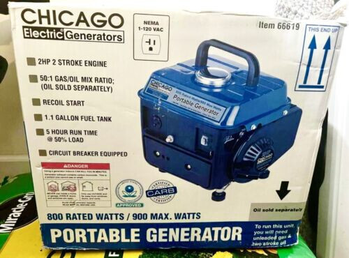 Chicago Electric PORTABLE GENERATOR - 900 Watts Max/800 Running Watts - Picture 1 of 2