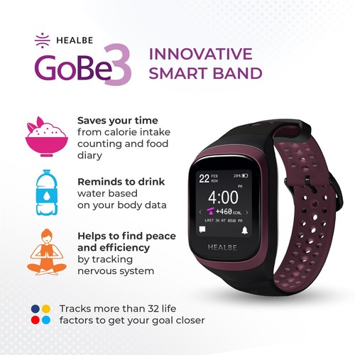 HEALBE GoBe3 - Fitness Tracker with Automatic Calorie Intake, Sleep Tracking - Picture 33 of 86