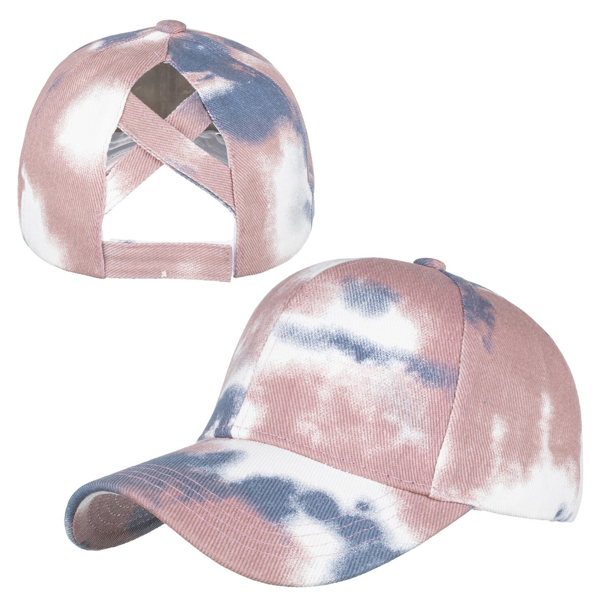 Madewell Pink Tie-Dye Canvas Baseball Cap SPLA151_front.jpg?v=1627225081 main image 2