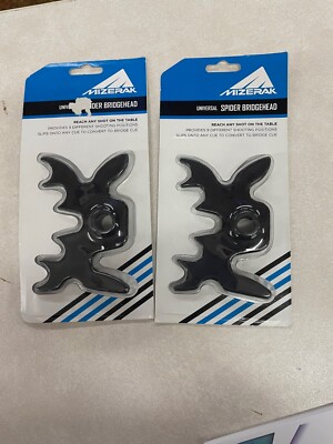 Lot of 2 MIZERAK Billiards Universal Spider Bridgehead Black NEW