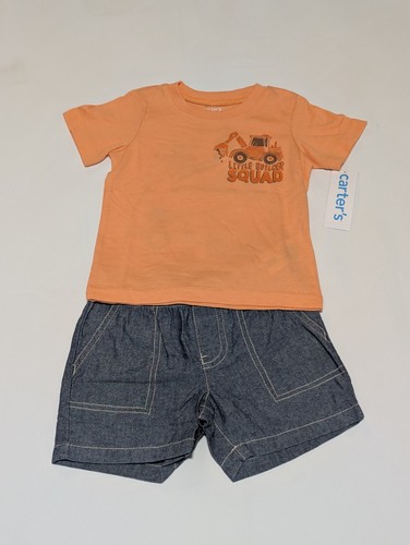 Carter's Toddler Shirt & Shorts Set 12M 2piece Boy Or Girl NWT - 第 1/8 張圖片