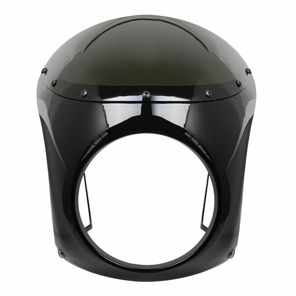 Gloss Black Front Headlight Fairing Windshield Universal for 7'' Round Headlight — 第 4/4 张图片