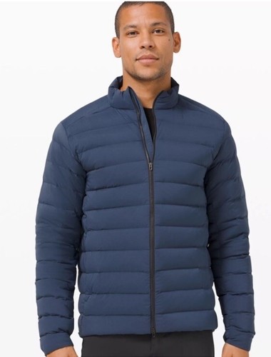 NWOT LULULEMON MEN NAVIGATION STRETCH GOOSE DOWN JACKET Sz S Small Blue