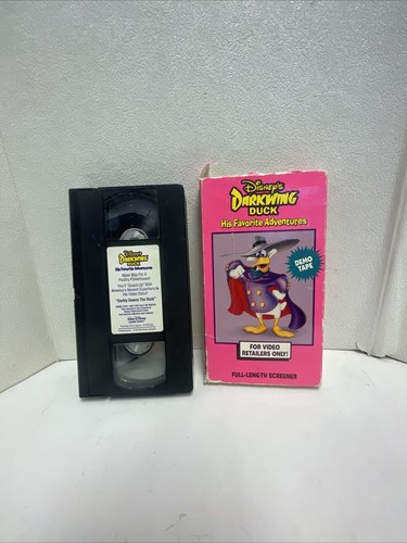 Darkwing Duck His Favorite Adventures Demo Video Cassette Tape Disney - Rare