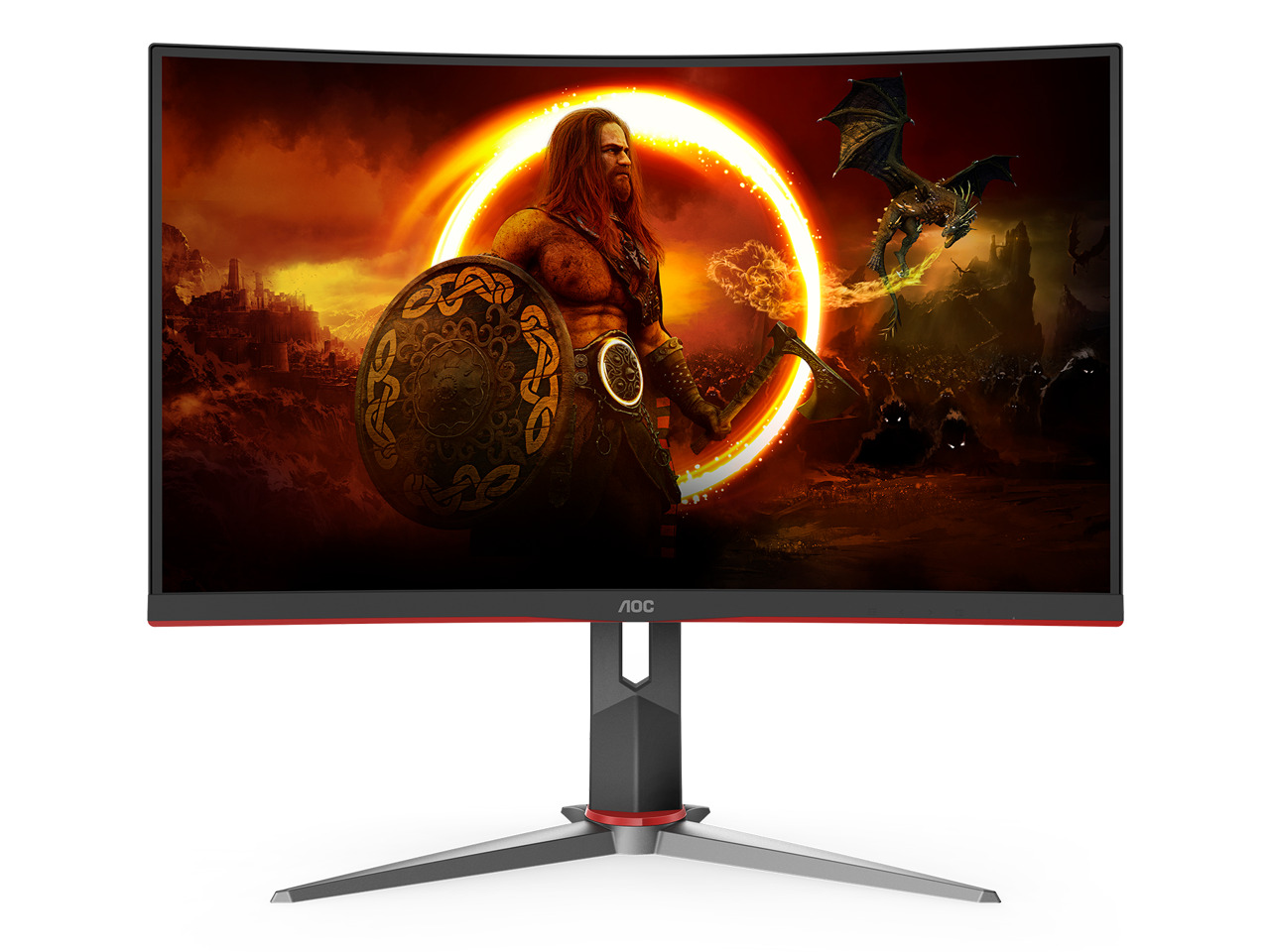 AOC C27G2Z 27" Curved Frameless Ultra-Fast Gaming Monitor&comma; FHD 1080p&comma; 0&period;5ms 240H
