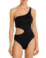Aqua 298814 One Shoulder Cut Out One Piece Swimsuit Size S