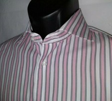 Robert Graham 39 15.5 shirt long sleeve striped French cuff shirt