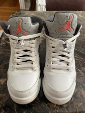 Air Jordan  5 V Retro Bg (GS) White/Infrared 23-Poison Green 440888-115 Size 7 Y