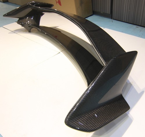 Real Carbon Fiber rear spoiler with base fit for Honda 2015 Civic Type-R FK2 - Picture 4 of 6