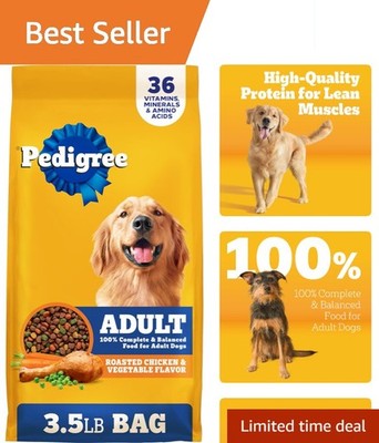 Complete Nutrition Adult Dog Food - 3.5 lb Bag, Chicken & Vegetable Flavor