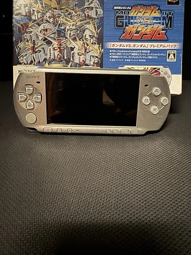 Sony PSP 3000 Silver Gundam Edition  Complete In Box  Unlocked With Games