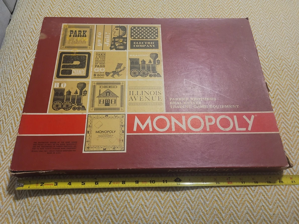Monopoly Board 1964 Vintage Manufacture Board & Traditional Games