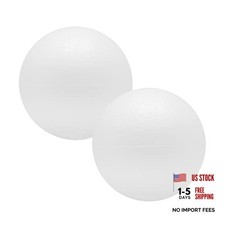 FFchuanhe 2 Pcs Craft Foam Balls 8 Inch, Polystyrene Smooth Round 8in 2pcs