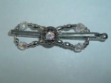 LILLA ROSE FLEXI HAIR CLIP AB RHINESTONE  BEAD BARRETTE SIZE XS