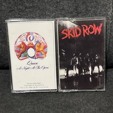 Rock Cassette Tape Lot - Queen A Night At The Opera  Skid Row - FREE SHIPPING