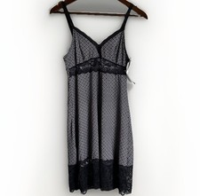 Camicia da notte donna Marilyn Monroe intima nuova con etichetta taglia media nera pizzo regolabile