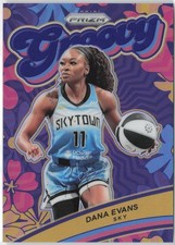 Dana Evans 2024 Panini Prizm WNBA Groovy Blue #8 /49 Chicago Sky