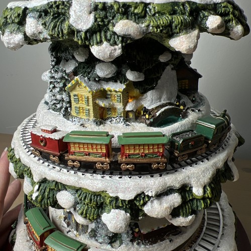 Thomas Kinkade Wonderland Express Decorazione Albero di Natale Treni Babbo Natale 17" TESTATO - Foto 6 di 18