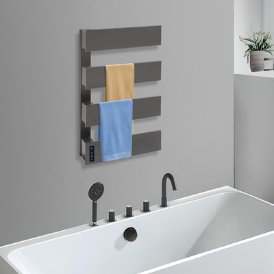 4-Tiers Towel Warmer Bathroom Wall Mounted Bath Towel Heater Aluminum Alloy