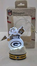 Green Bay Packers Team Snowman LED Light Ornament Collectors Series In Package