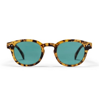 CHPO Carro ovale Sonnenbrille - Leopard/Türkis - Einheitsgröße