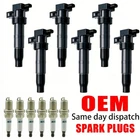 6 Pack Ignition Coil & Iridium Spark Plug For Hyundai Santa Fe Kia Sorento UF546