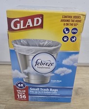 Glad Small Twist-Tie Trash Bags,Fresh Clean Scent with Febreze Freshness,156 ct.