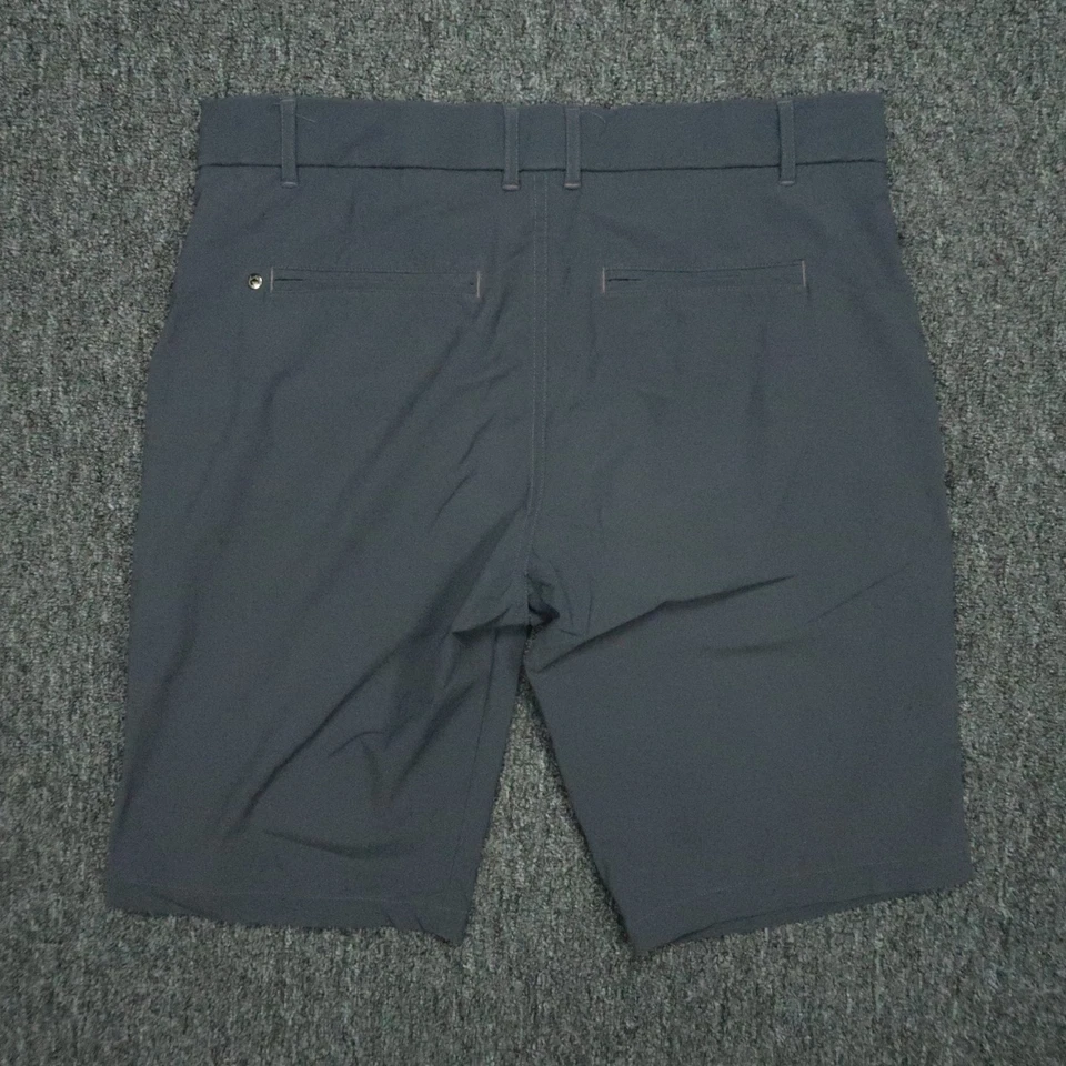 Pantalones Cortos Greyson Para Hombre 32 Azul Gris Montauk Performance Elastizados Golf Chino Foto 4 de 4