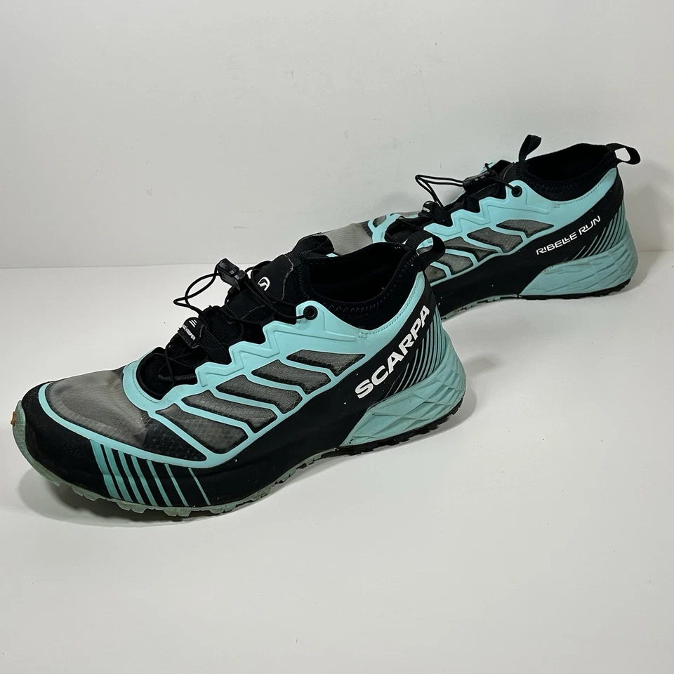 Zapatos Scarpa Mujer 7.5 Hombre 6.5 Ribelle Run Azul Trail Running Tenis Cordón Foto 2 de 4