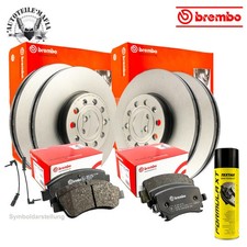 BREMBO Bremsensatz Bremsbelag + Bremsenreiniger vorne hinten für MERCEDES-BENZ