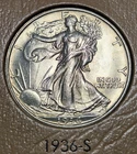 1936 S San Francisco Walking Liberty Half Dollar Silver 50C .50