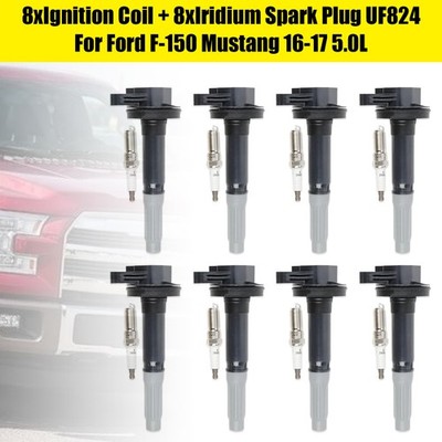 8xIgnition Coil + 8xIridium Spark Plug UF824 Für Ford F-150 Mustang 16-17 5.0L