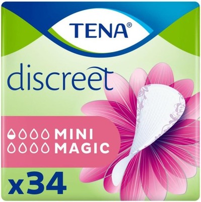 Tena Lady Mini Magic Einlagen, Riesenpackung (6 Packungen je 34 Einlagen)