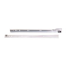 Knape and Vogt 3/4-Extension White Epoxy Coated Self-Close Euro Drawer Slides 20