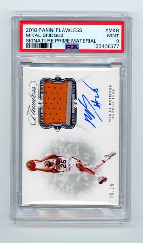 Mikal Bridges [Gold] #MKB 2018 Panini Select Rookie Signatures card