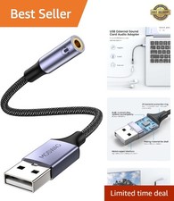 Portable USB Audio Adapter 20cm with Superior Sound Quality Compatibility