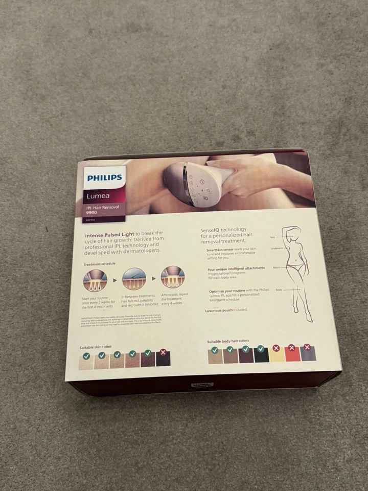 Philips Lumea IPL 9900 Series Latest hair removal device w SenseIQ face & body🖤 - Image 3 of 4