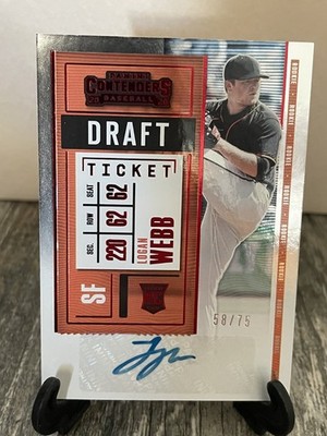 2020 Panini Contenders Logan Webb Auto #58/75 San Francisco Giants