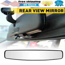 Interior Rear View Mirror Wide Angle Convex 17inches Black Fit For Car Truck SUV