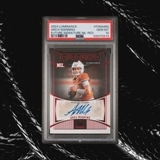 2024 Panini Luminance Arch Manning NIL Autos #FSN-AMG PSA 10