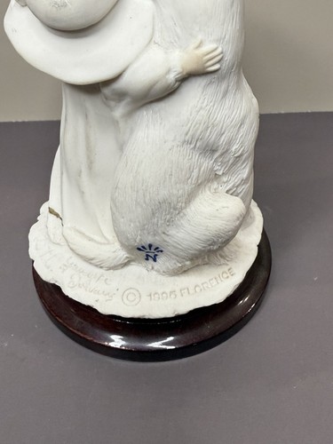 Guiseppe Armani Vtg 1995 "Perfect Match" Girl with Dog Porcelain Figurine Italy - Picture 4 of 8