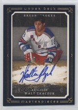 2008-09 Masterpieces Brushstrokes Blue Border 25/25 Walt Tkaczuk #MB-WT Auto 3t8