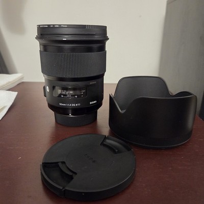 Sigma 50mm f/1.4 Art Lens for Nikon F-Mount, EX+ w/ K&F Filter & Latest Firmware
