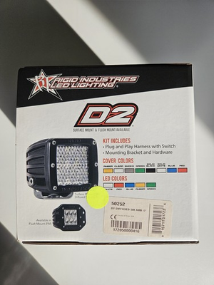 #ad Rigid Dually D2 Amber Orange Diffused Lens Lights Pair 50252 $119.00